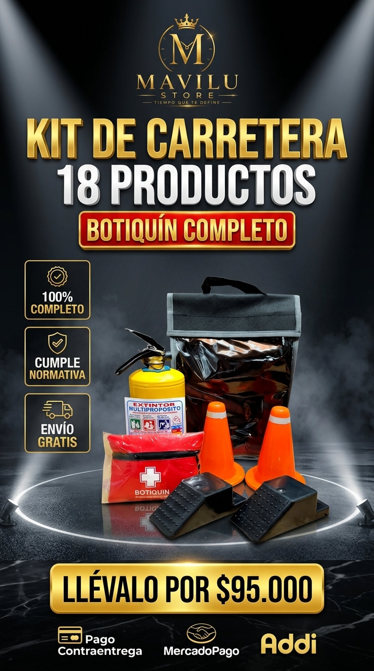 Hero Kit de carretera con botiquín completo 18 productos