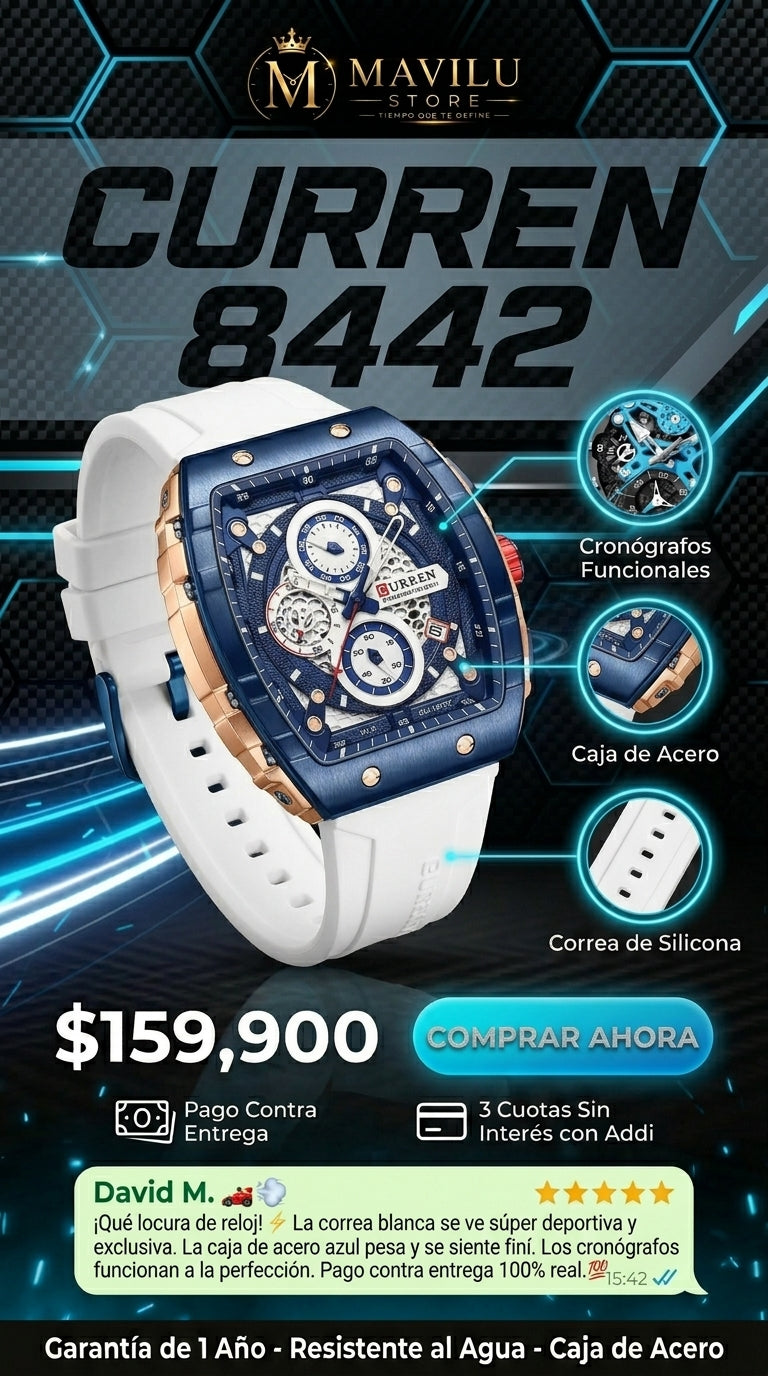 Hero Reloj Curren 8442Deportivo de Lujo