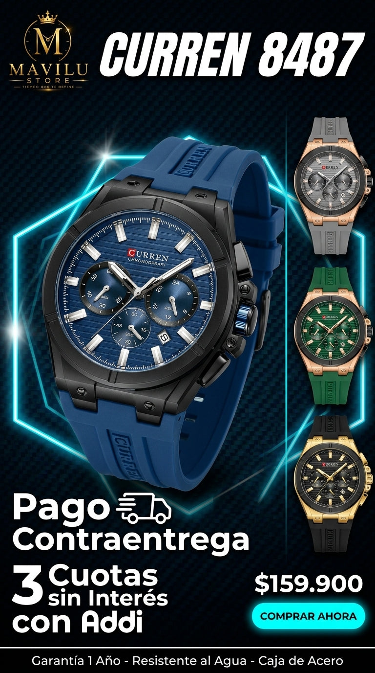 Detalles reloj curren 8487