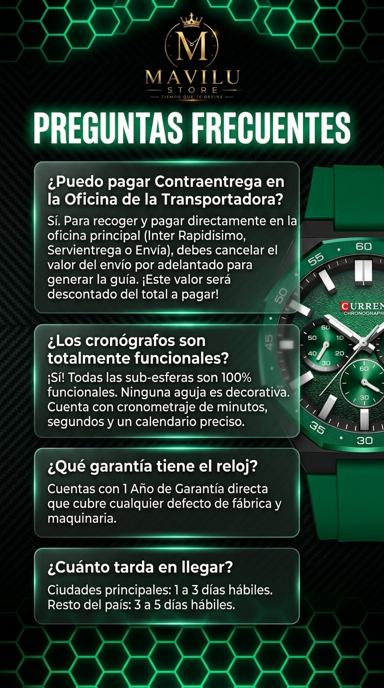 Detalles reloj curren 8489