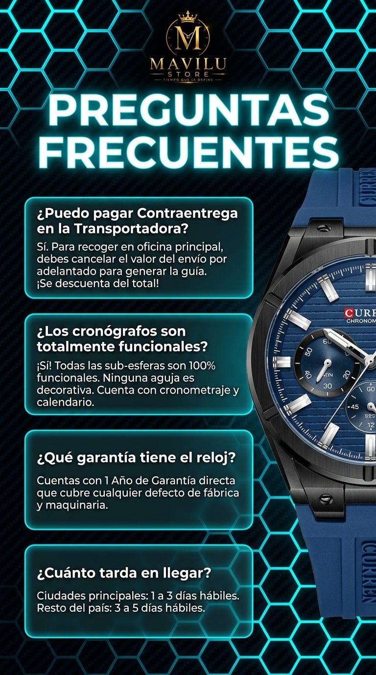 Detalles reloj curren 8487