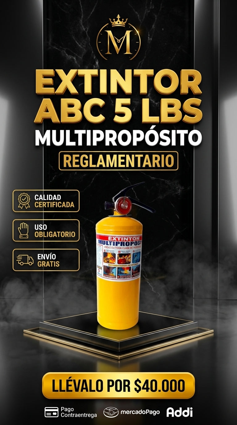 Hero Extintor multiproposito químico ABC 5 libras