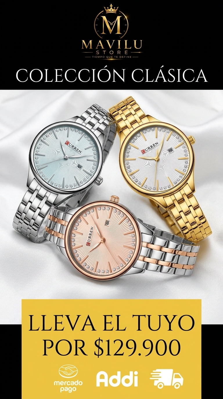 Detalles Reloj de Dama curren 9099