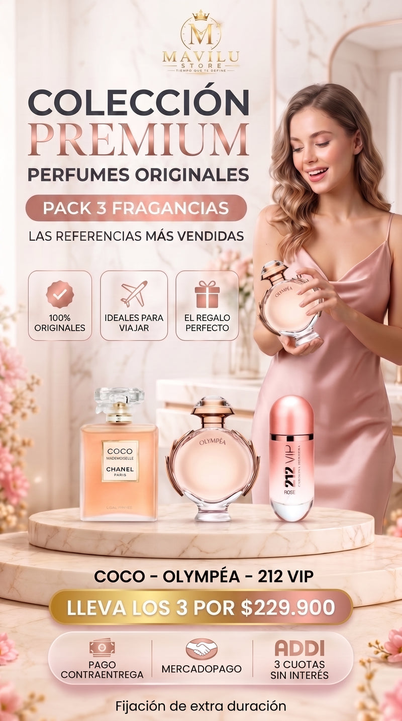 Hero Colección Élite Dama: Pack x3 Perfumes Originales