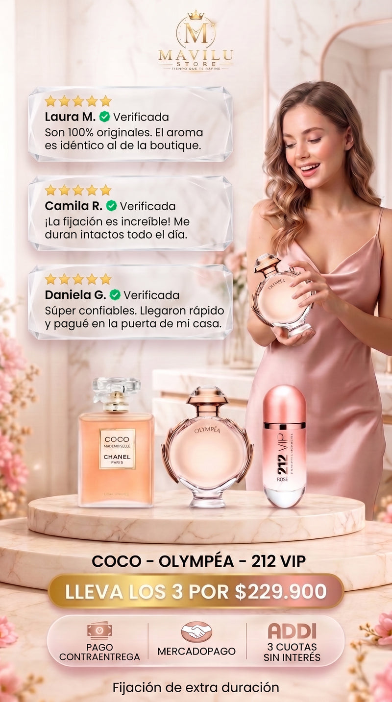 Colores Colección Élite Dama: Pack x3 Perfumes Originales