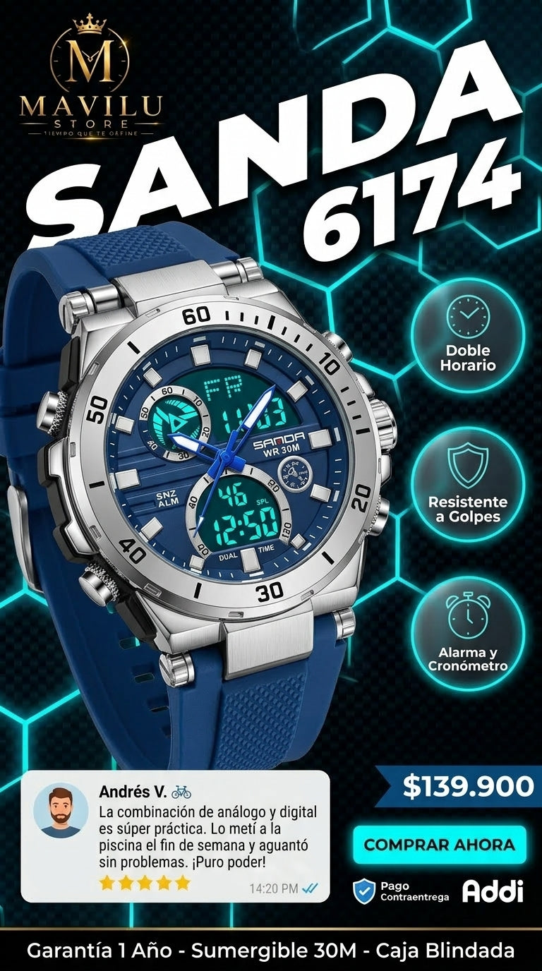 Hero Reloj Original Sanda 6174