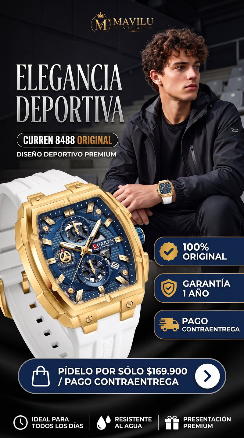 Hero Reloj Exclusivo Curren 8488: Elegancia Deportiva