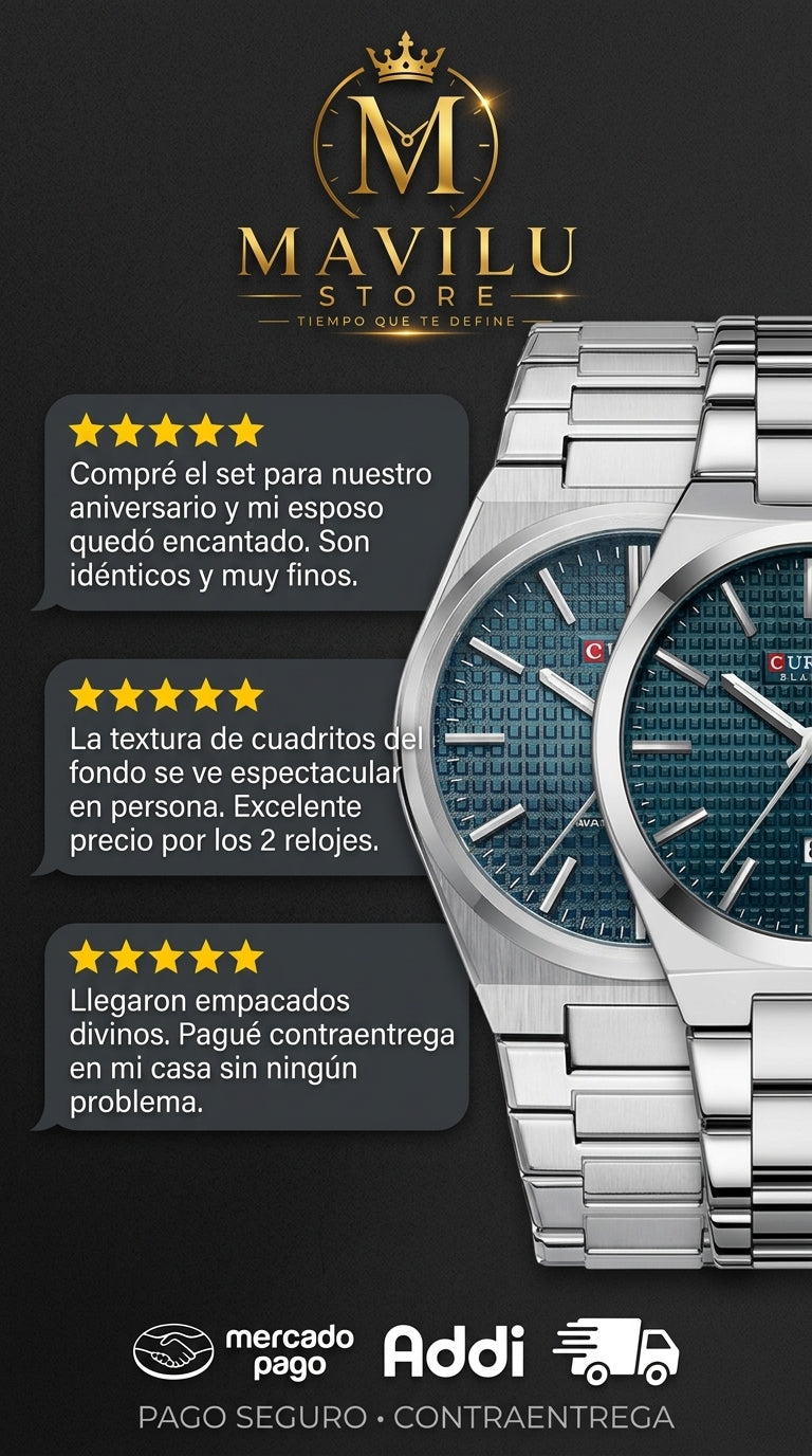 Colores Reloj de pareja Curren 8435
