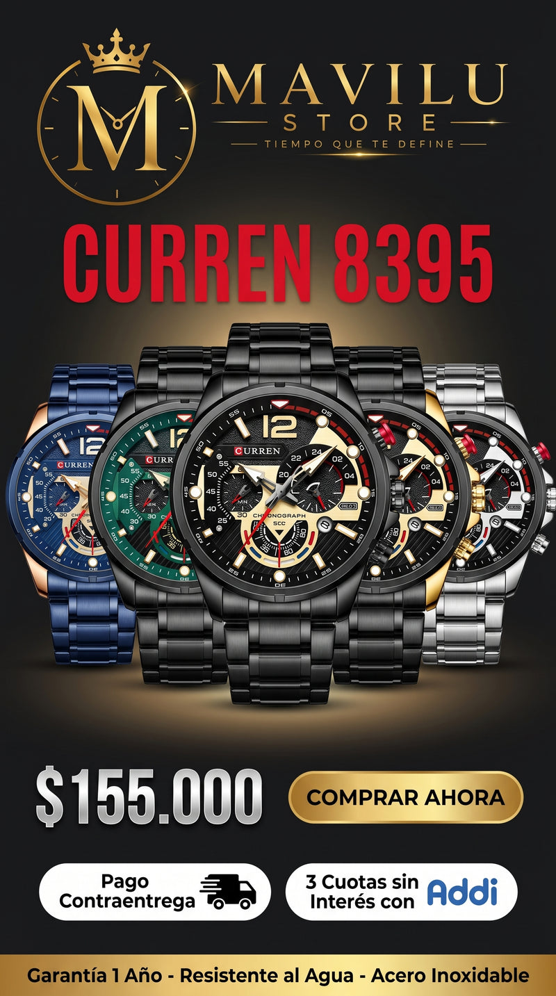 Detalles Reloj Curren 8395 Chronograph - Edición Limitada