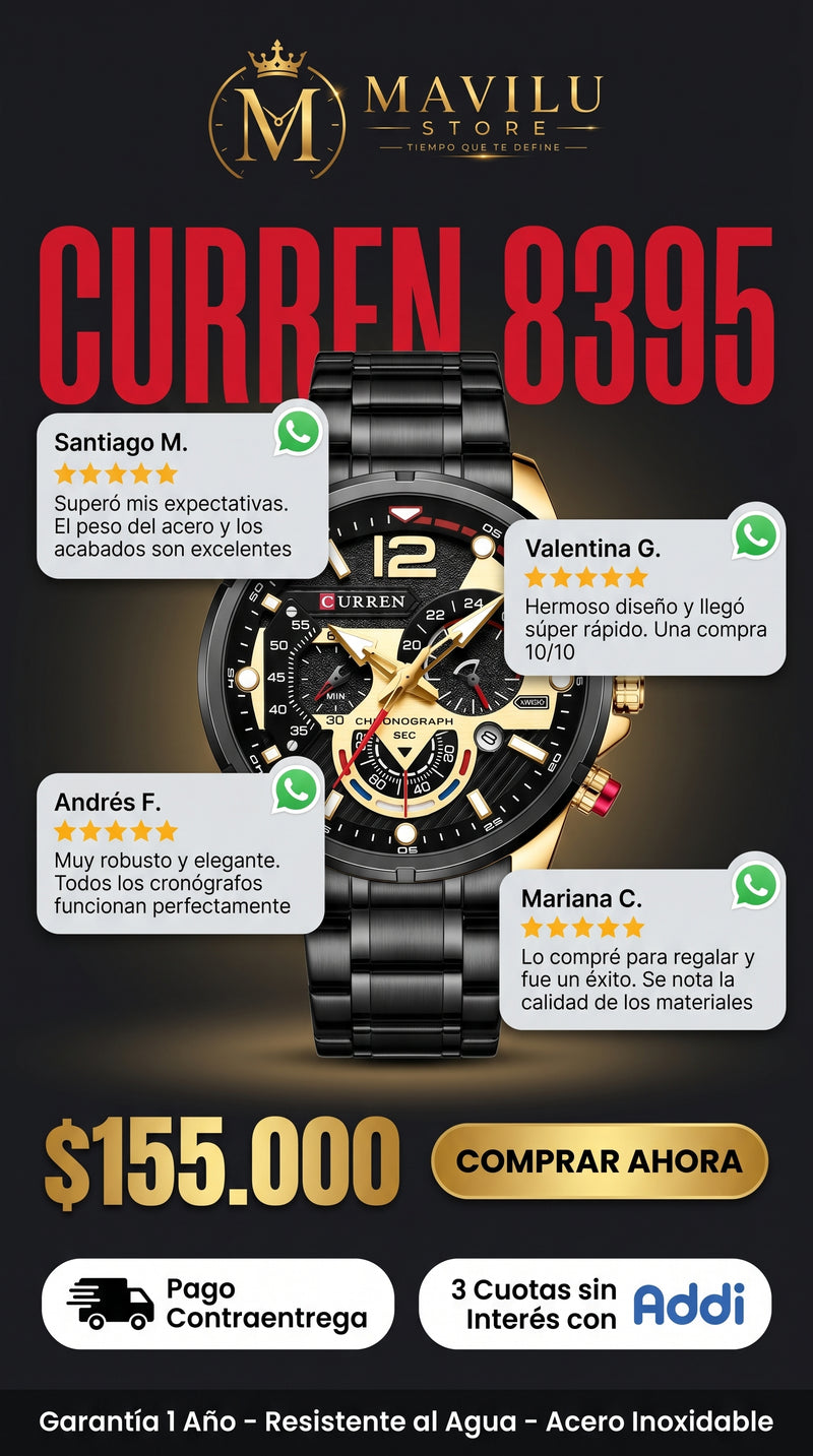 Colores Reloj Curren 8395 Chronograph - Edición Limitada