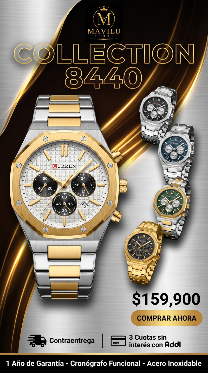 Detalles reloj curren 8440
