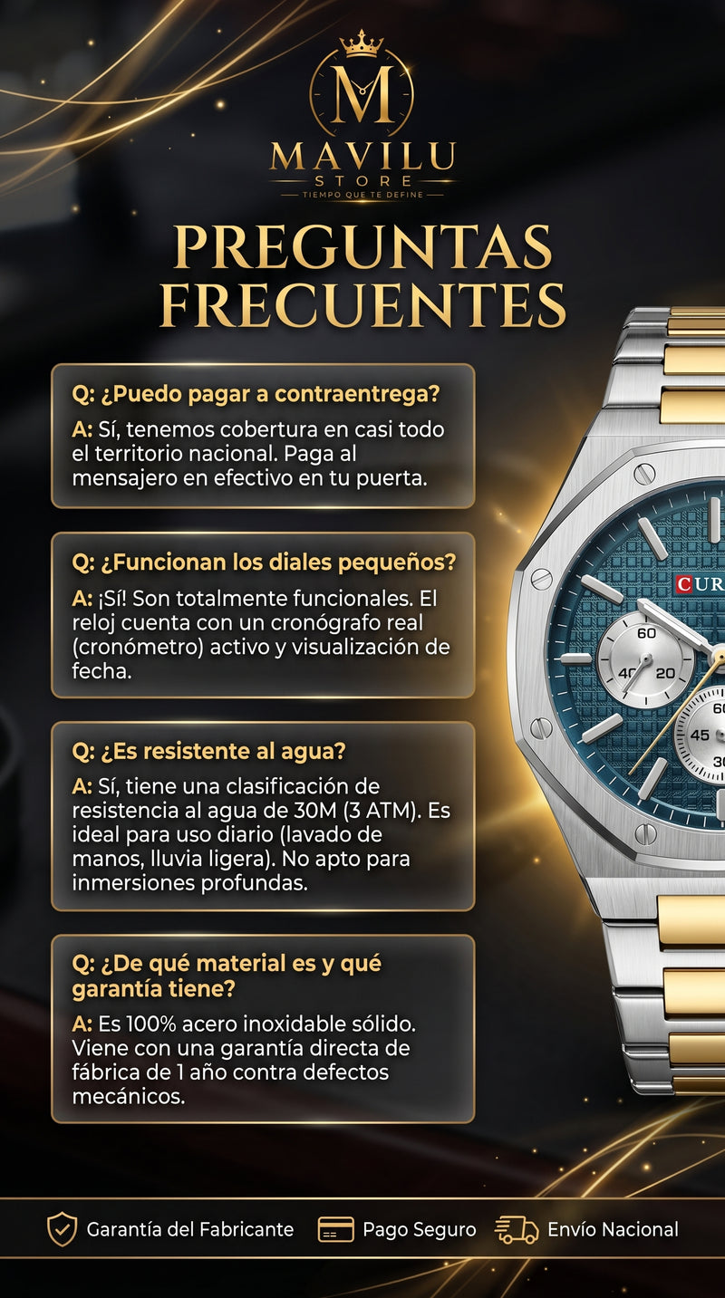Detalles reloj curren 8440