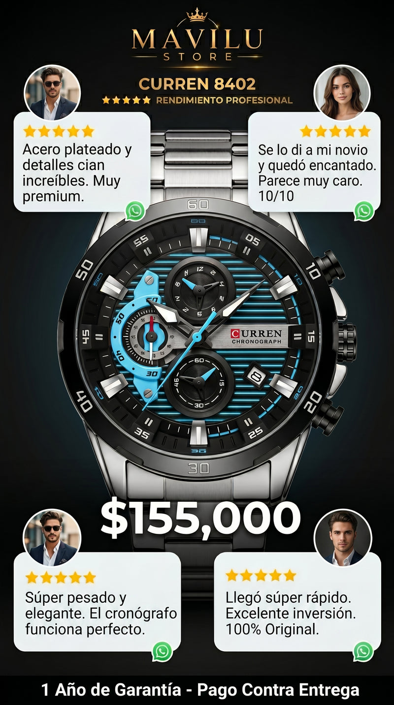 Colores Reloj Curren 8402 Cronografo