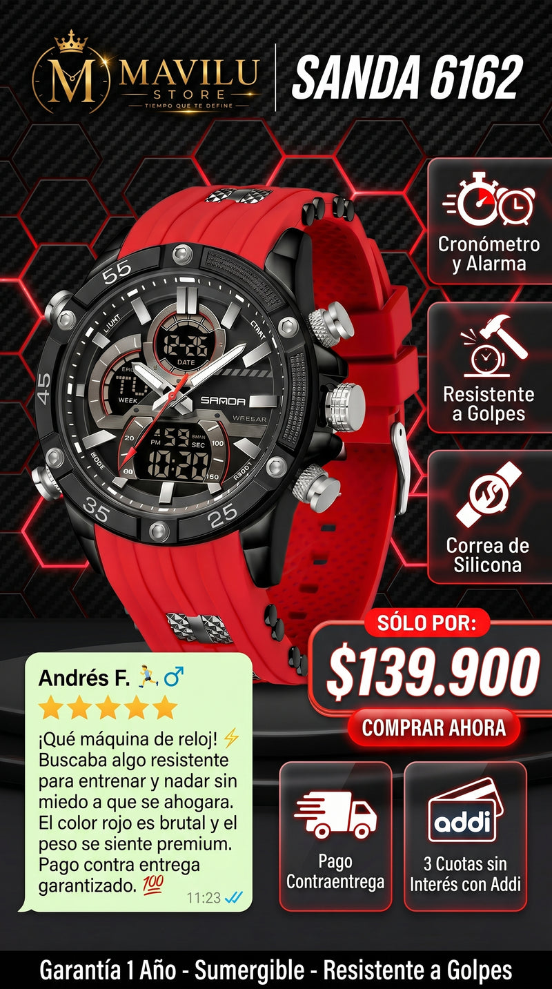 Hero Reloj Original Sanda 6162