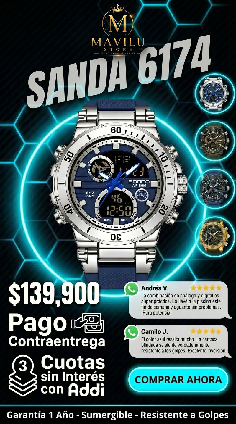 Colores Reloj Original Sanda 6174
